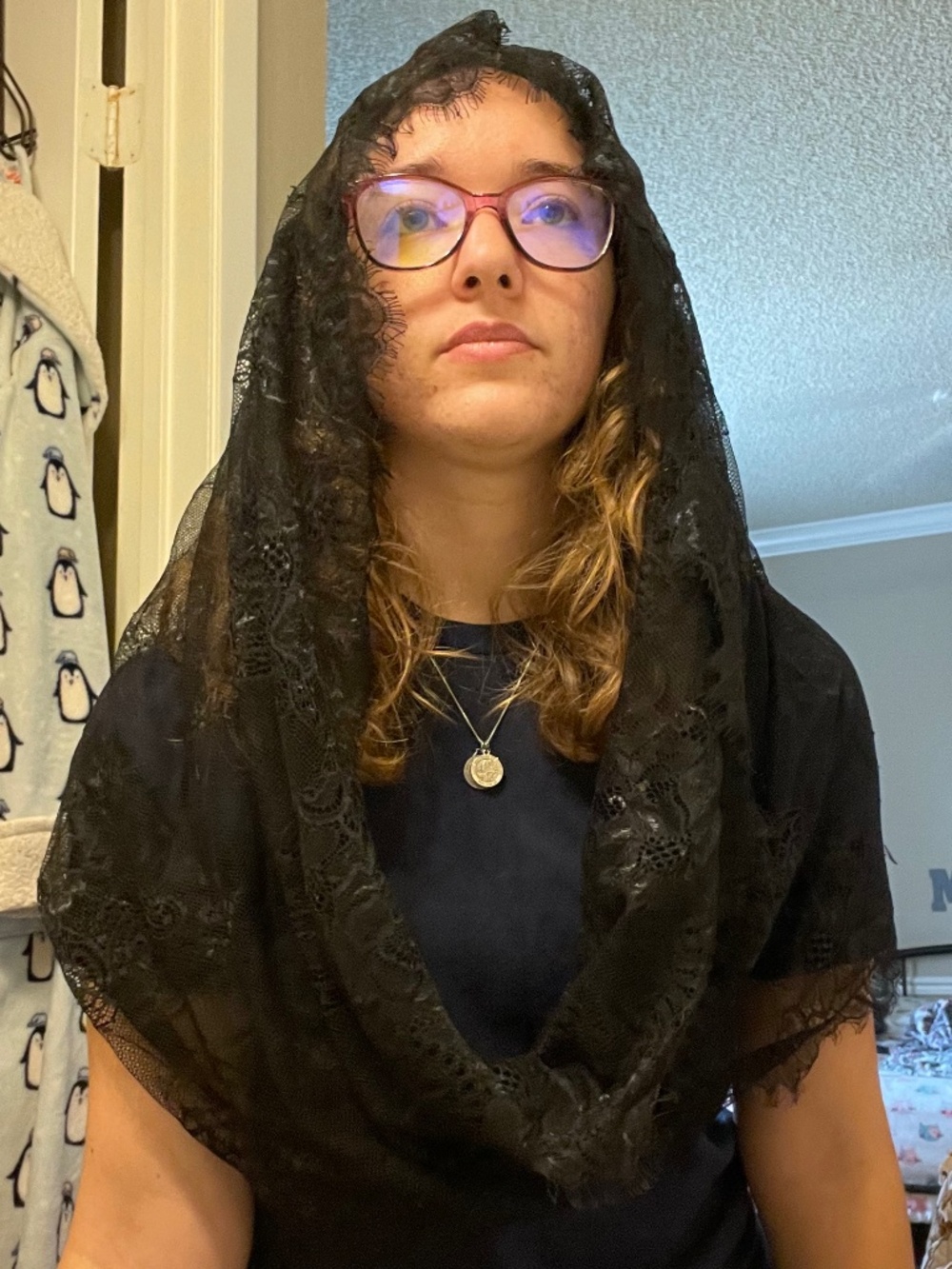 Black infinity chapel veil